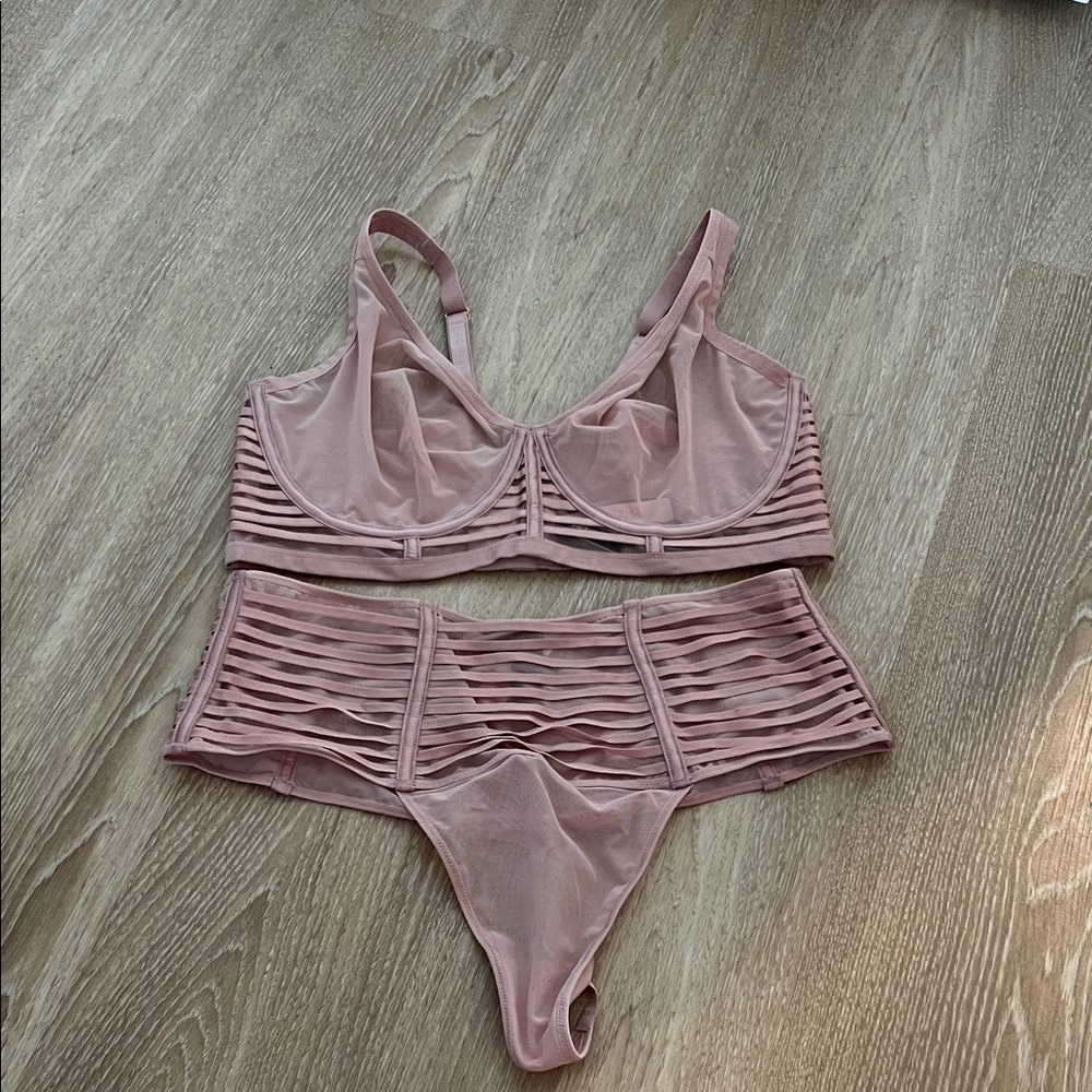 Pink Sheer Lingerie Set - image 1